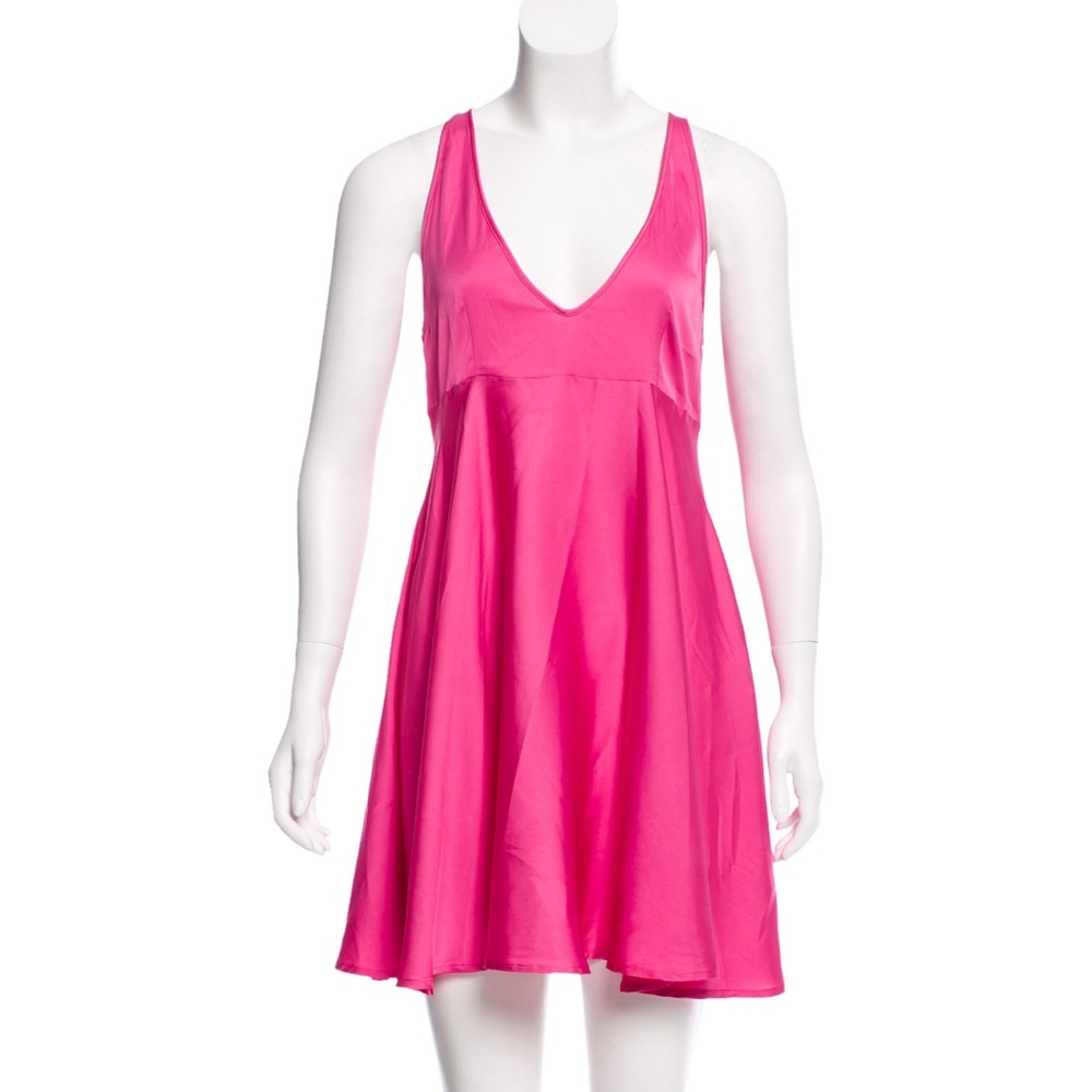 Galliano hot pink  sleeveless mini dress size US4 IT40